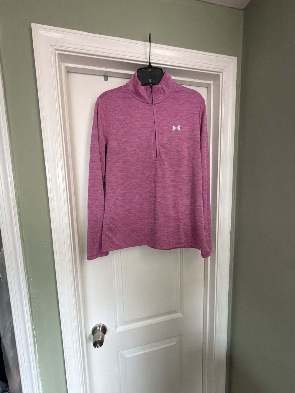Under Armour Women's Tech Twist 1/2 Zip Long Sleeve Pullover Shirt Pink
